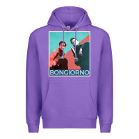 Purple Inglorious Basterds - Bongiorno poster GIFT Premium Hoodie - PixelFlow