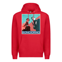 Red Inglorious Basterds - Bongiorno poster GIFT Premium Hoodie - PixelFlow