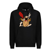 Black captain caveman captain caveman unga bunga premium t shirt Premium Hoodie - PixelFlow