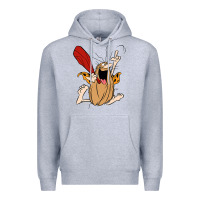 Heather Grey captain caveman captain caveman unga bunga premium t shirt Premium Hoodie - PixelFlow