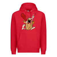 Red captain caveman captain caveman unga bunga premium t shirt Premium Hoodie - PixelFlow