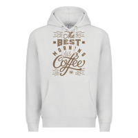 Dove Grey The Best Morning Coffee Premium Hoodie - PixelFlow