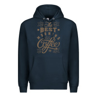 Navy The Best Morning Coffee Premium Hoodie - PixelFlow