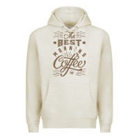 Oatmeal Heather The Best Morning Coffee Premium Hoodie - PixelFlow