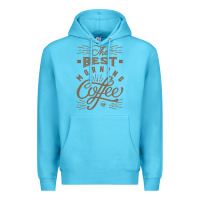 Ocean Blue The Best Morning Coffee Premium Hoodie - PixelFlow