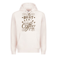 Pale Pink The Best Morning Coffee Premium Hoodie - PixelFlow