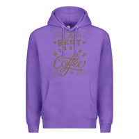 Purple The Best Morning Coffee Premium Hoodie - PixelFlow