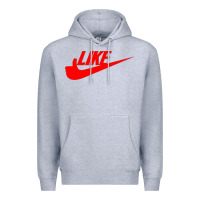 Heather Grey like Premium Hoodie - PixelFlow