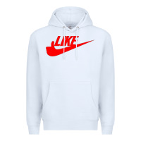 White like Premium Hoodie - PixelFlow