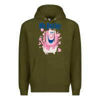 Army Green Mr bubble makes bath time fun Premium Hoodie - PixelFlow