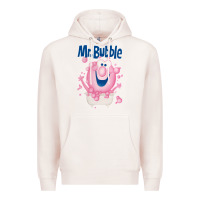 Pale Pink Mr bubble makes bath time fun Premium Hoodie - PixelFlow