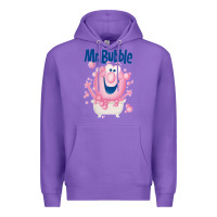 Purple Mr bubble makes bath time fun Premium Hoodie - PixelFlow