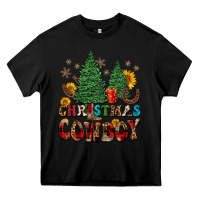 Black christmas cowboy Heavy Core Tee - FaDigitalArtStudio