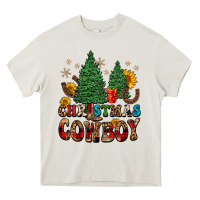 Cream christmas cowboy Heavy Core Tee - FaDigitalArtStudio