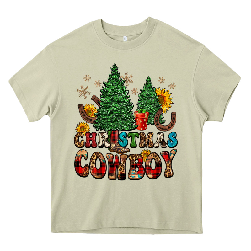 Christmas Cowboy Heavy Core Tee by FaDigitalArtStudio | Teevron