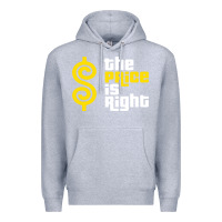 Heather Grey price is right Premium Hoodie - PixelFlow