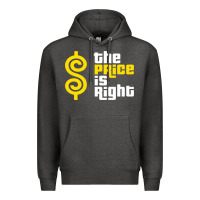 Charcoal Heather price is right Premium Hoodie - PixelFlow