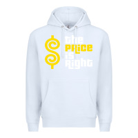 White price is right Premium Hoodie - PixelFlow