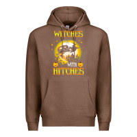 Chestnut witches with hitches funny halloween costume gift Premium Hoodie - PixelFlow