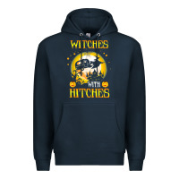 Navy witches with hitches funny halloween costume gift Premium Hoodie - PixelFlow