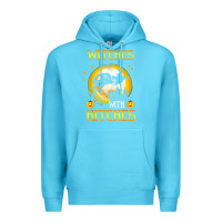 Ocean Blue witches with hitches funny halloween costume gift Premium Hoodie - PixelFlow