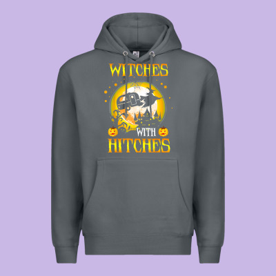 Witches With Hitches Funny Halloween Costume Gift Premium Hoodie Designed By Pixelflow