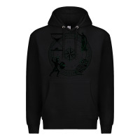 Black the four stoic virtues Premium Hoodie - PixelFlow