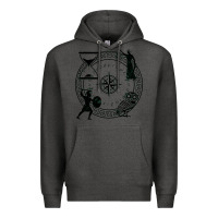 Charcoal Heather the four stoic virtues Premium Hoodie - PixelFlow