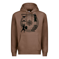 Chestnut the four stoic virtues Premium Hoodie - PixelFlow