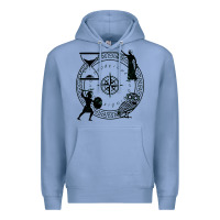 Colony Blue the four stoic virtues Premium Hoodie - PixelFlow