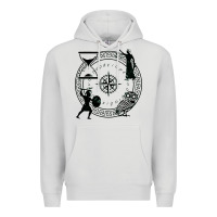 Dove Grey the four stoic virtues Premium Hoodie - PixelFlow