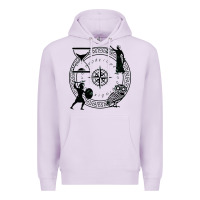 Lilac the four stoic virtues Premium Hoodie - PixelFlow