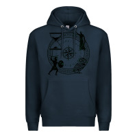 Navy the four stoic virtues Premium Hoodie - PixelFlow
