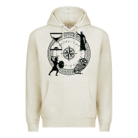 Oatmeal Heather the four stoic virtues Premium Hoodie - PixelFlow