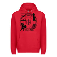 Red the four stoic virtues Premium Hoodie - PixelFlow