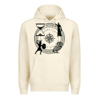 Sandshell the four stoic virtues Premium Hoodie - PixelFlow