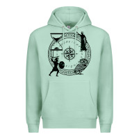 Seafoam the four stoic virtues Premium Hoodie - PixelFlow
