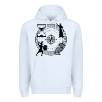 White the four stoic virtues Premium Hoodie - PixelFlow