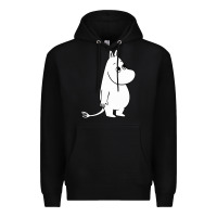 Black moomin character Premium Hoodie - PixelFlow