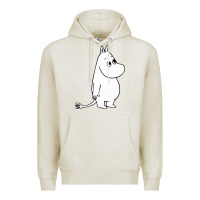 Oatmeal Heather moomin character Premium Hoodie - PixelFlow