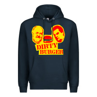 Navy dirty burger Premium Hoodie - PixelFlow