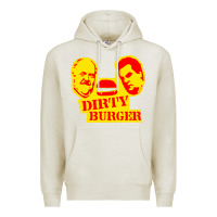 Oatmeal Heather dirty burger Premium Hoodie - PixelFlow