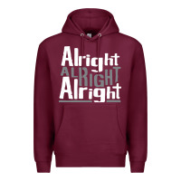 Burgundy matthew mcconaughey dazed & confused alright alright alright hipster t Premium Hoodie - PixelFlow