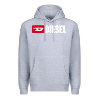 Heather Grey Diesel Premium Hoodie - PixelFlow