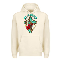 Tofu he is risen cross with roses Premium Hoodie - BarkalooDesign