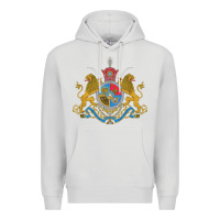 Dove Grey Iran Coat of arms Flag souvenir Iranian Persian Premium Hoodie - PixelFlow