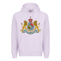 Lilac Iran Coat of arms Flag souvenir Iranian Persian Premium Hoodie - PixelFlow