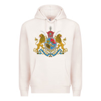 Pale Pink Iran Coat of arms Flag souvenir Iranian Persian Premium Hoodie - PixelFlow