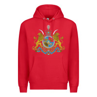 Red Iran Coat of arms Flag souvenir Iranian Persian Premium Hoodie - PixelFlow