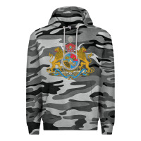 Slate Camo Iran Coat of arms Flag souvenir Iranian Persian Premium Hoodie - PixelFlow